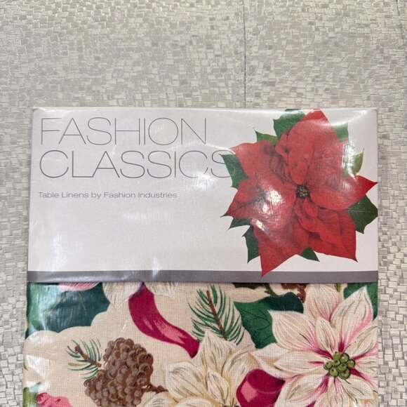 Table Cloth, Holiday, Oblong, size 60" x 84", used once - Picture 2 of 4